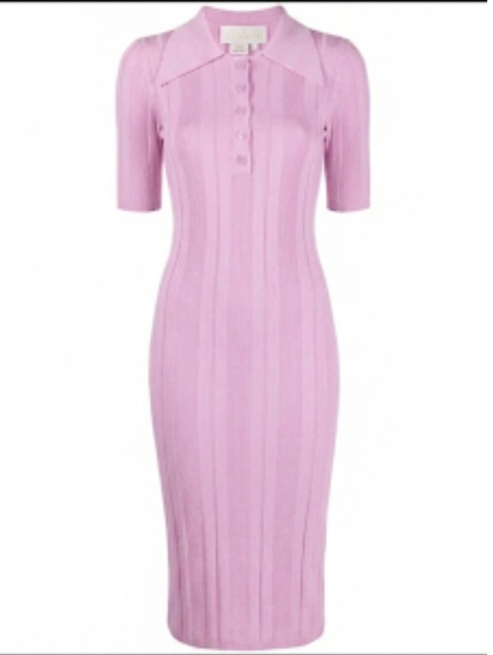 NWT Remain By Birger Christensen Evial Ribbed Polo Dress Pink Lavender